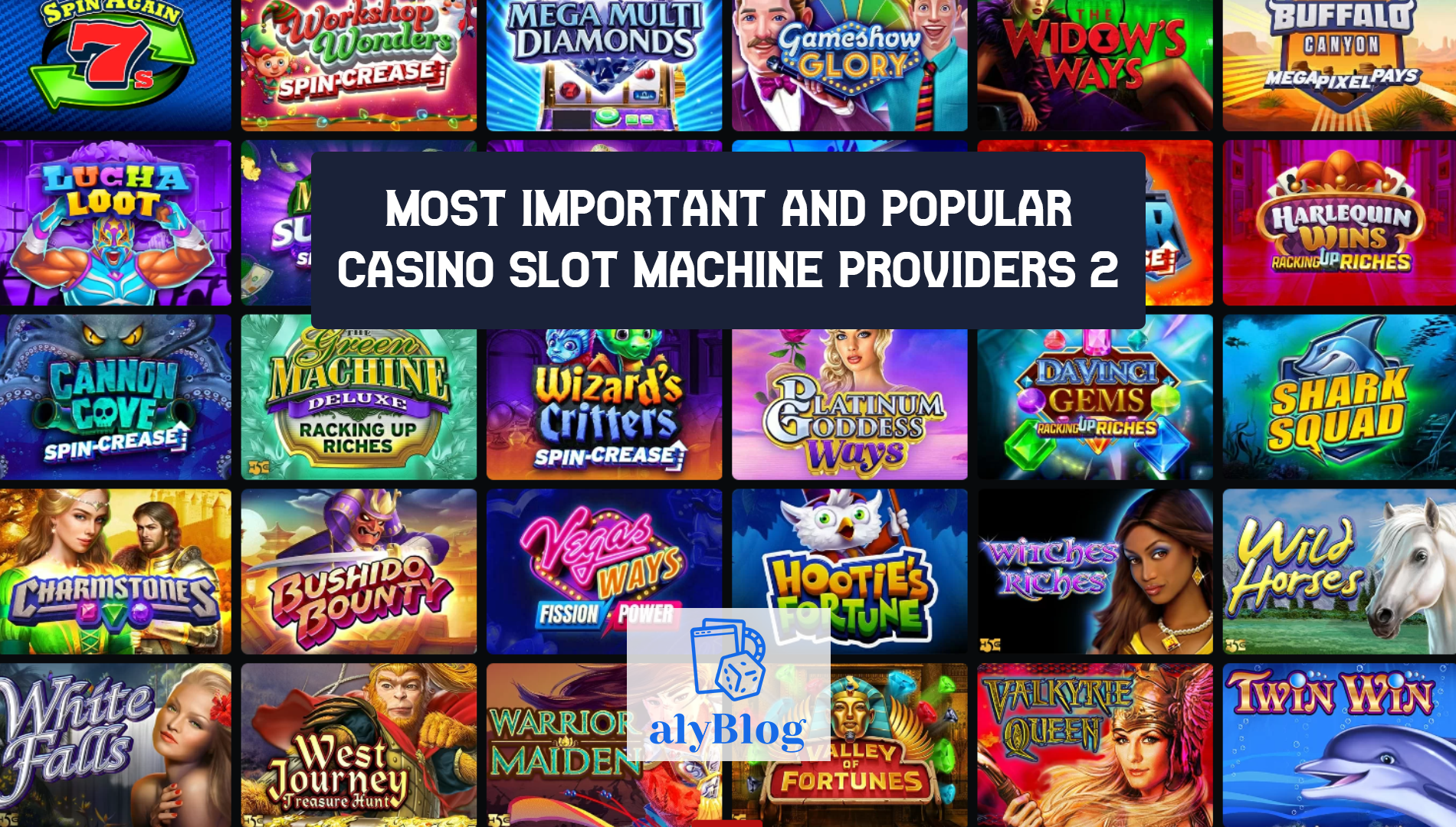 Most important and popular casino slot machine providers 2