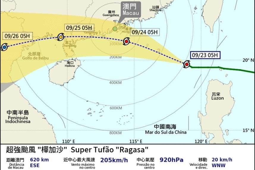 Macau Casinos Will Close Once Typhoon Ragasa Nears Landfall (Casino.org)
